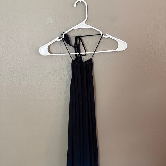 YOUNG FABULOUS AND BROKE Blue and Yellow Ombre Halter Maxi Dress Size Medium - Picture 2 of 9